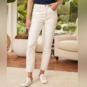 Frank & Eileen White Cork Everyday Straight Leg Jeans
